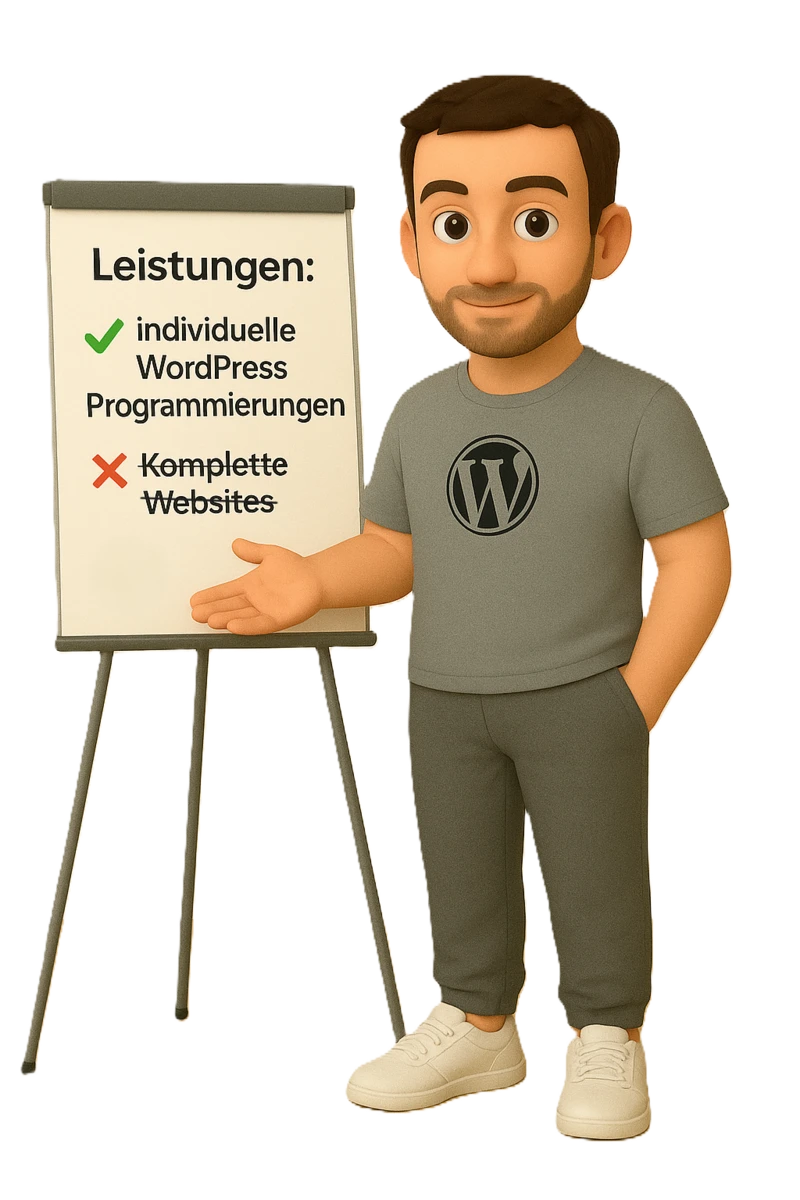 WordPress Entwickler mit Laptop